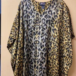 Leopard print caftan